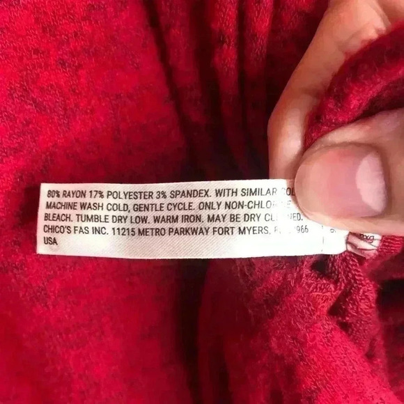 Soma Ladies Red Knit Super Soft Sweater Size Medium Flecks of black in Sweater - Picture 4 of 4